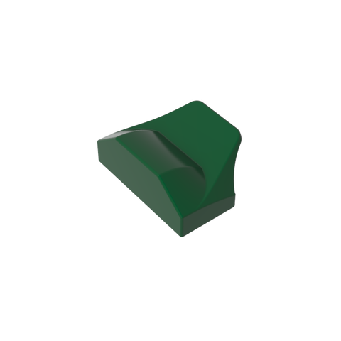 Gobricks,Wedge Curved 1 x 2 x 2/3 No Studs, Wing End,47458,81300