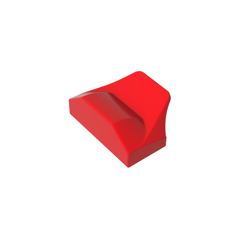 Gobricks,Wedge Curved 1 x 2 x 2/3 No Studs, Wing End,47458,81300