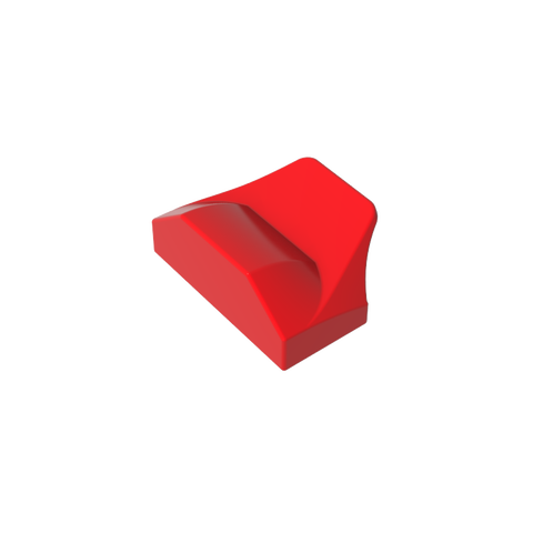 Gobricks,Wedge Curved 1 x 2 x 2/3 No Studs, Wing End,47458,81300