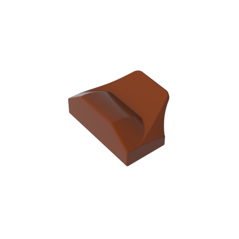 Gobricks,Wedge Curved 1 x 2 x 2/3 No Studs, Wing End,47458,81300