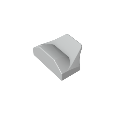 Gobricks,Wedge Curved 1 x 2 x 2/3 No Studs, Wing End,47458,81300
