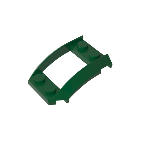 Gobricks,Wheel Arch, Wedge 4 x 3 Open with Cutout and Four Studs,47755