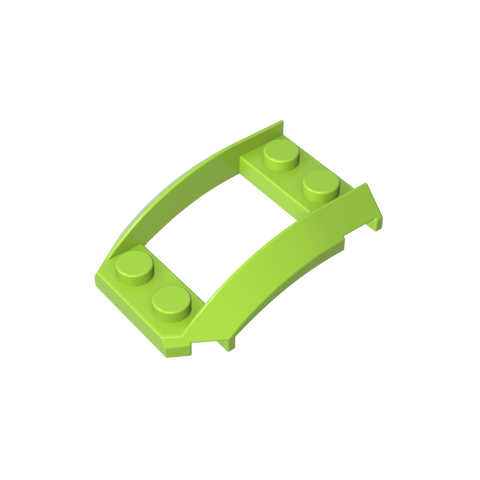 Gobricks,Wheel Arch, Wedge 4 x 3 Open with Cutout and Four Studs,47755