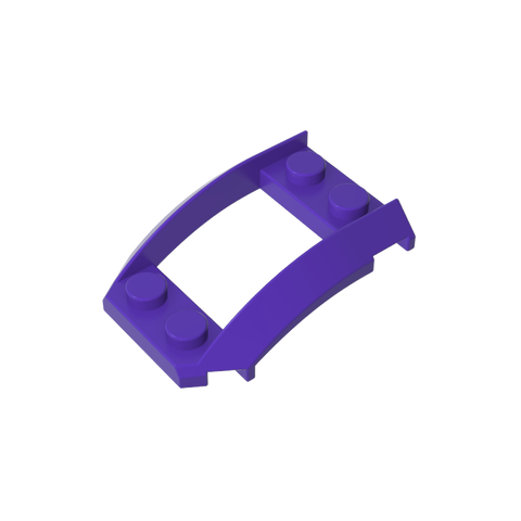 Gobricks,Wheel Arch, Wedge 4 x 3 Open with Cutout and Four Studs,47755