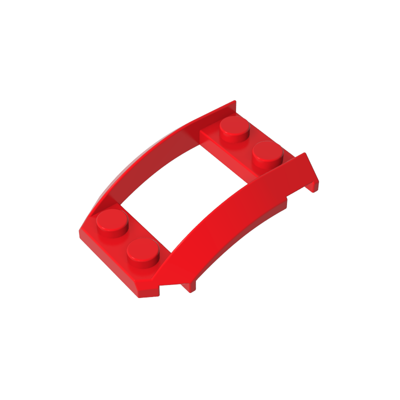 Gobricks,Wheel Arch, Wedge 4 x 3 Open with Cutout and Four Studs,47755