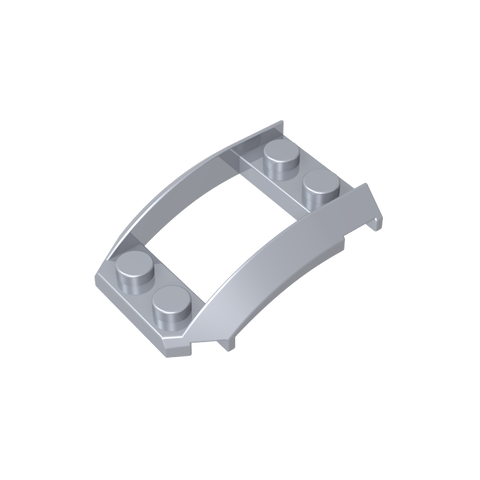 Gobricks,Wheel Arch, Wedge 4 x 3 Open with Cutout and Four Studs,47755