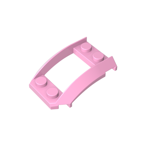 Gobricks,Wheel Arch, Wedge 4 x 3 Open with Cutout and Four Studs,47755