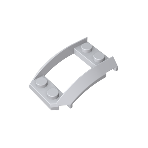 Gobricks,Wheel Arch, Wedge 4 x 3 Open with Cutout and Four Studs,47755