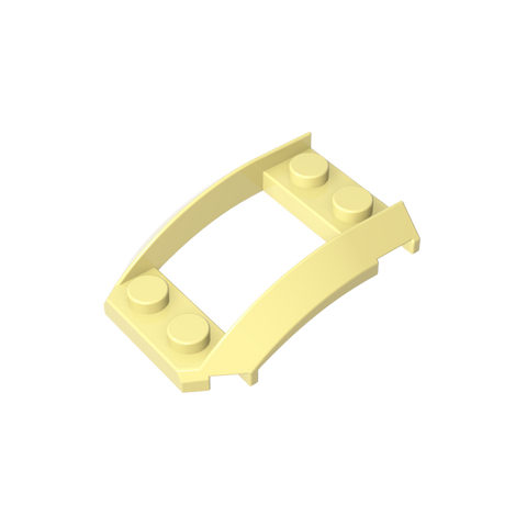 Gobricks,Wheel Arch, Wedge 4 x 3 Open with Cutout and Four Studs,47755