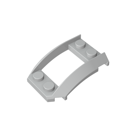 Gobricks,Wheel Arch, Wedge 4 x 3 Open with Cutout and Four Studs,47755