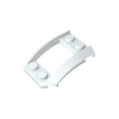 Gobricks,Wheel Arch, Wedge 4 x 3 Open with Cutout and Four Studs,47755