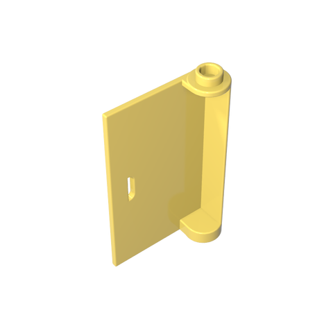 Gobricks,Door 1 x 3 x 4 Left with Thin Handle,3193a