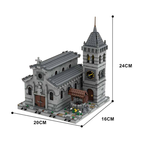 (Gobricks version)MOC-33985 Medieval Church - modular