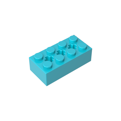 Gobricks,Brick Special 2 x 4 with 3 Axle Holes,39789
