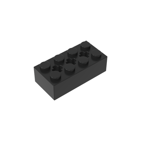 Gobricks,Brick Special 2 x 4 with 3 Axle Holes,39789