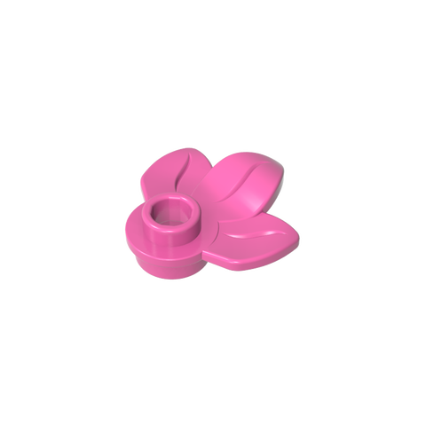 Gobricks,Plant, Plate 1 x 1 Round with 3 Leaves,32607