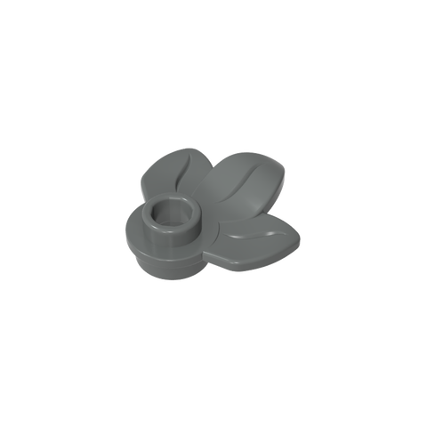 Gobricks,Plant, Plate 1 x 1 Round with 3 Leaves,32607