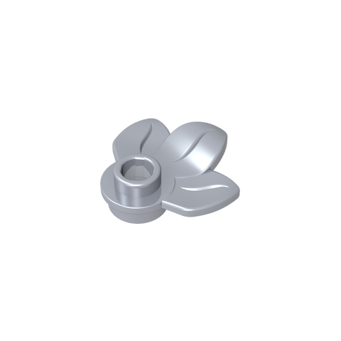 Gobricks,Plant, Plate 1 x 1 Round with 3 Leaves,32607
