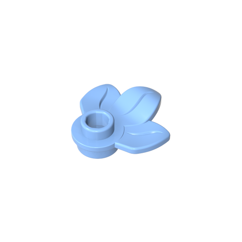 Gobricks,Plant, Plate 1 x 1 Round with 3 Leaves,32607