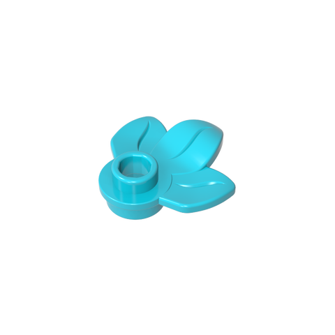 Gobricks,Plant, Plate 1 x 1 Round with 3 Leaves,32607