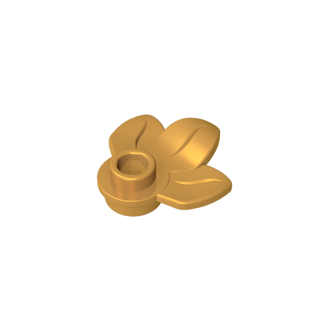 Gobricks,Plant, Plate 1 x 1 Round with 3 Leaves,32607