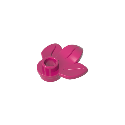 Gobricks,Plant, Plate 1 x 1 Round with 3 Leaves,32607