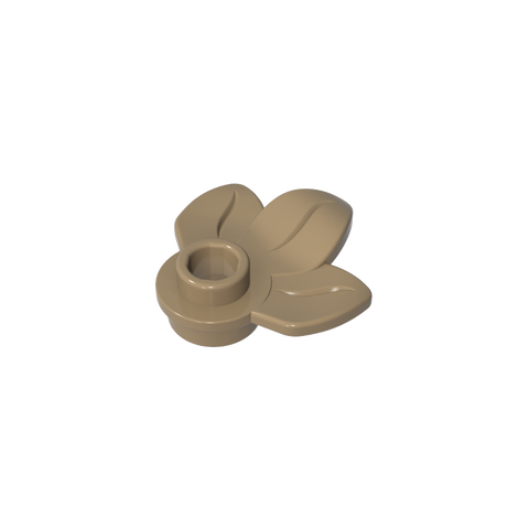 Gobricks,Plant, Plate 1 x 1 Round with 3 Leaves,32607
