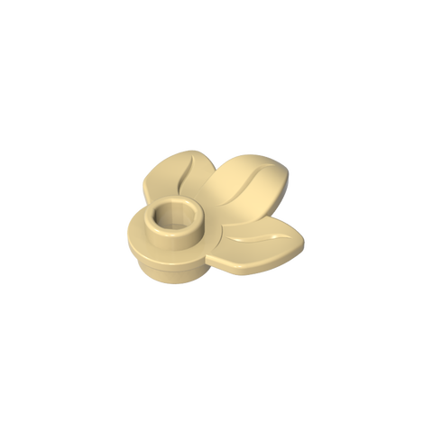 Gobricks,Plant, Plate 1 x 1 Round with 3 Leaves,32607