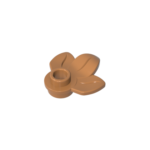 Gobricks,Plant, Plate 1 x 1 Round with 3 Leaves,32607