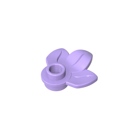 Gobricks,Plant, Plate 1 x 1 Round with 3 Leaves,32607