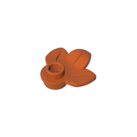 Gobricks,Plant, Plate 1 x 1 Round with 3 Leaves,32607