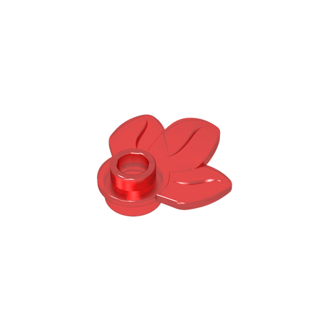 Gobricks,Plant, Plate 1 x 1 Round with 3 Leaves,32607