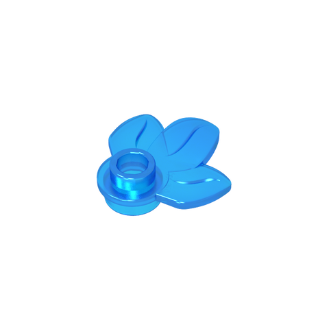 Gobricks,Plant, Plate 1 x 1 Round with 3 Leaves,32607