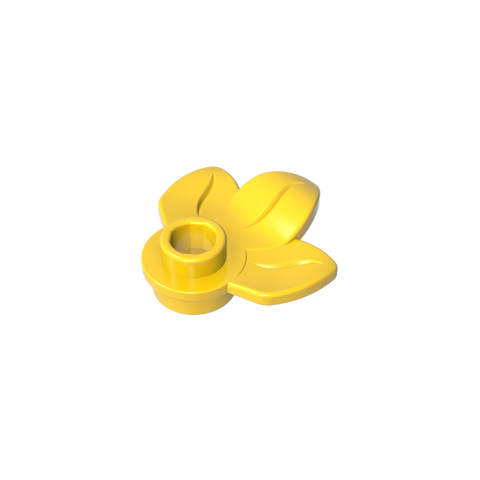 Gobricks,Plant, Plate 1 x 1 Round with 3 Leaves,32607