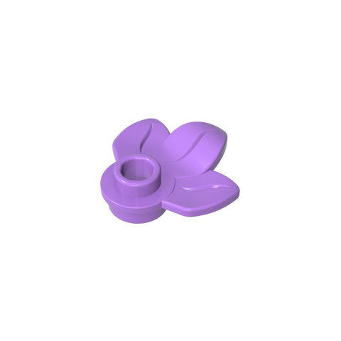 Gobricks,Plant, Plate 1 x 1 Round with 3 Leaves,32607