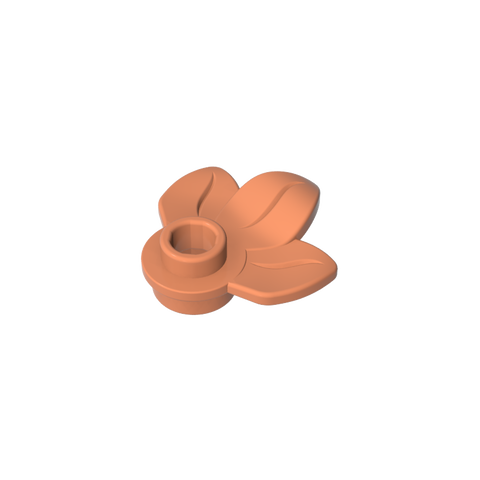Gobricks,Plant, Plate 1 x 1 Round with 3 Leaves,32607