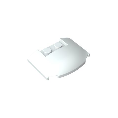 Gobricks,Slope Curved 3 x 4 x 2/3 Triple Curved with 2 Sunk Studs,93604