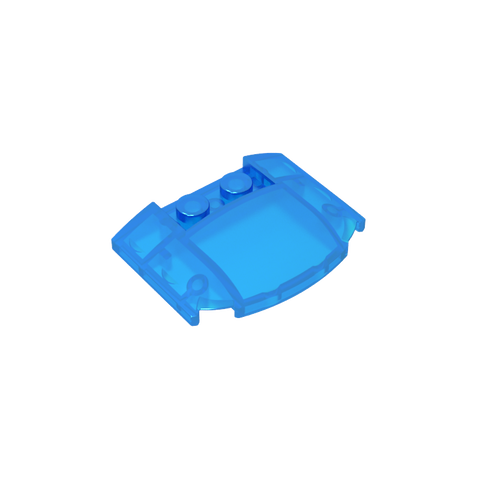 Gobricks,Slope Curved 3 x 4 x 2/3 Triple Curved with 2 Sunk Studs,93604
