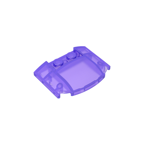 Gobricks,Slope Curved 3 x 4 x 2/3 Triple Curved with 2 Sunk Studs,93604