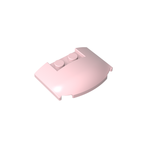 Gobricks,Slope Curved 3 x 4 x 2/3 Triple Curved with 2 Sunk Studs,93604