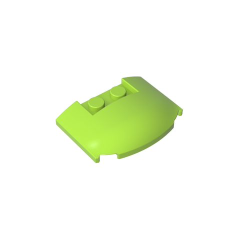 Gobricks,Slope Curved 3 x 4 x 2/3 Triple Curved with 2 Sunk Studs,93604