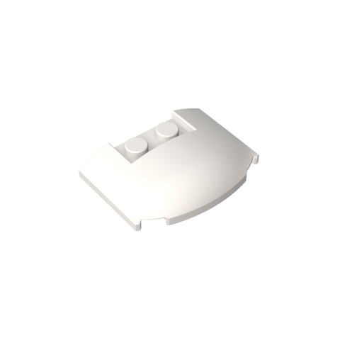 Gobricks,Slope Curved 3 x 4 x 2/3 Triple Curved with 2 Sunk Studs,93604