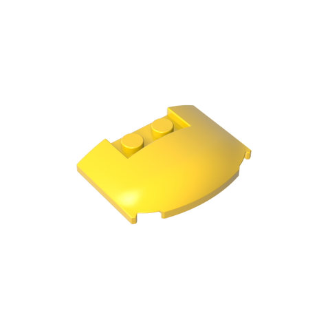 Gobricks,Slope Curved 3 x 4 x 2/3 Triple Curved with 2 Sunk Studs,93604