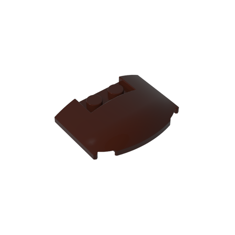 Gobricks,Slope Curved 3 x 4 x 2/3 Triple Curved with 2 Sunk Studs,93604