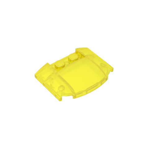 Gobricks,Slope Curved 3 x 4 x 2/3 Triple Curved with 2 Sunk Studs,93604