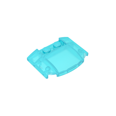 Gobricks,Slope Curved 3 x 4 x 2/3 Triple Curved with 2 Sunk Studs,93604