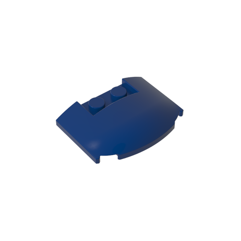 Gobricks,Slope Curved 3 x 4 x 2/3 Triple Curved with 2 Sunk Studs,93604