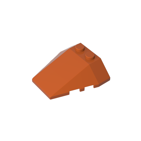 Gobricks,Wedge Sloped 4 x 4 Triple, No Stud Notches,6069,48933