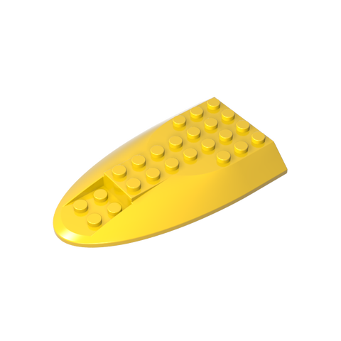 Gobricks,Aircraft Fuselage Curved Aft Section 6 x 10 Top,87615