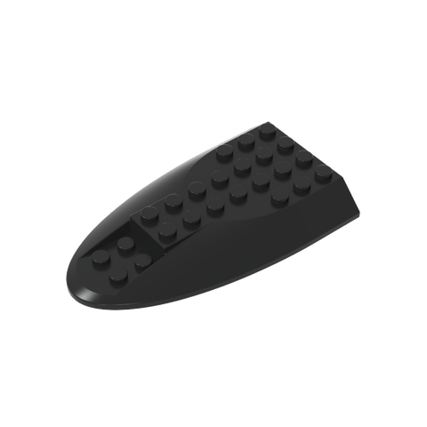 Gobricks,Aircraft Fuselage Curved Aft Section 6 x 10 Top,87615